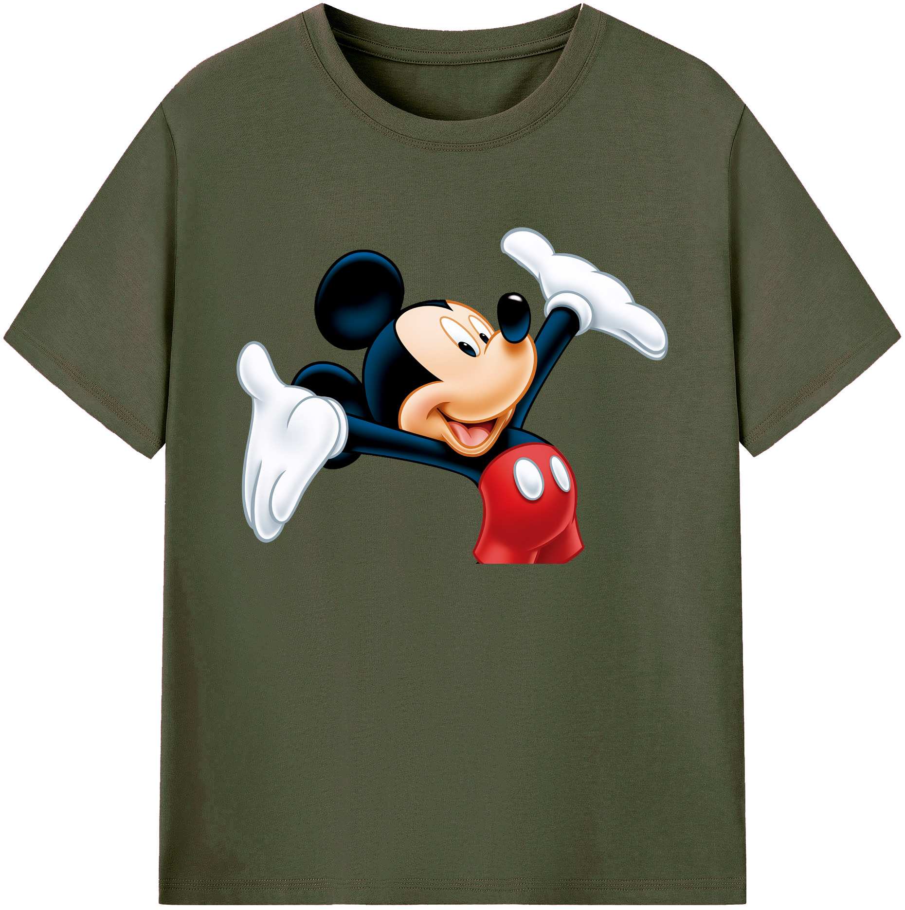 ミッキーマウス Mickey Mouse 綿100％ メンズ半袖Tシャツ｜肌触りやわらか＆通気性